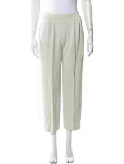 Pre-owned St John Straight Leg Pants In Green