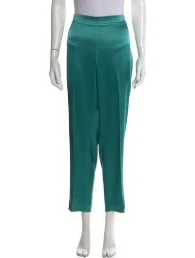 Pre-owned St John Straight Leg Pants In Green