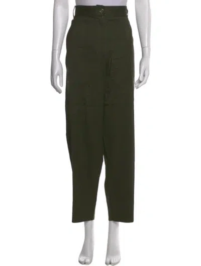 Pre-owned St John Straight Leg Pants In Green