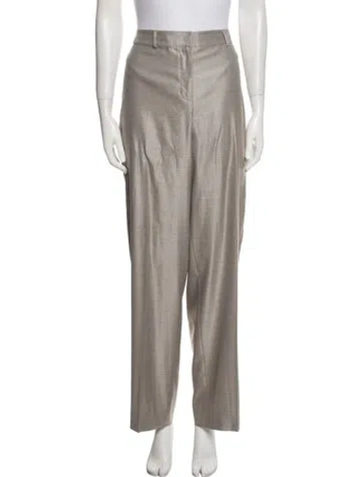 Pre-owned St John Straight Leg Pants In Neutral