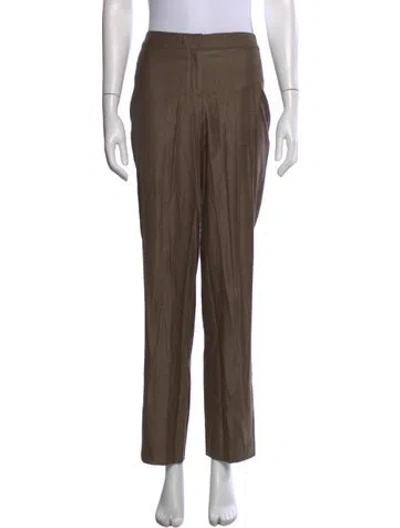 Pre-owned St John Straight Leg Pants In Neutral