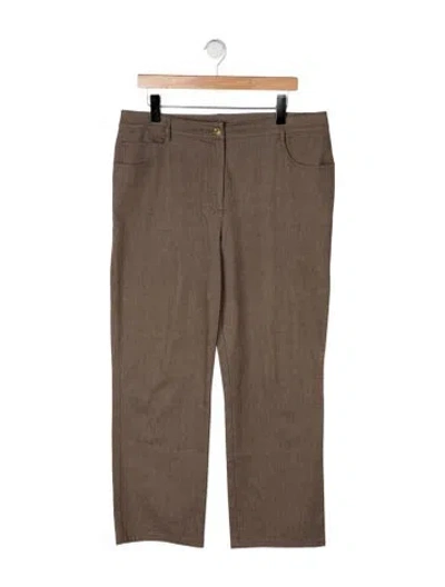 Pre-owned St John Straight Leg Pants In Neutral