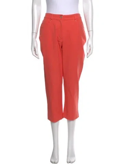 Pre-owned St John Straight Leg Pants In Orange