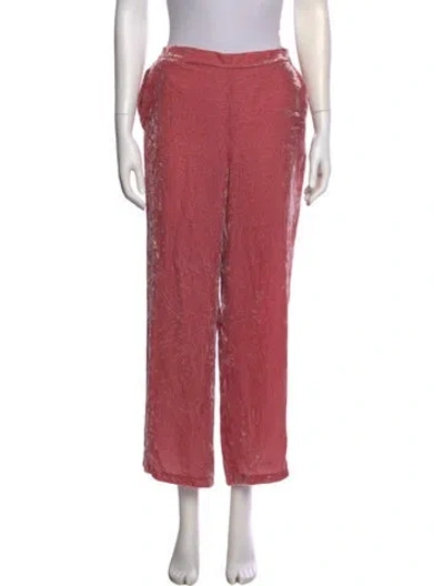 Pre-owned St John Straight Leg Pants In Pink