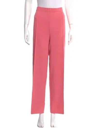 Pre-owned St John Straight Leg Pants In Pink