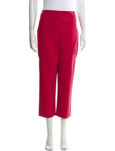 Pre-owned St John Straight Leg Pants In Pink