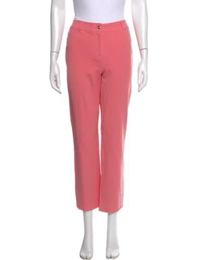 Pre-owned St John Straight Leg Pants In Pink