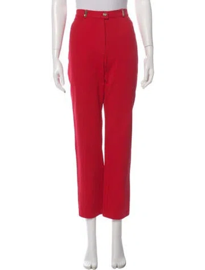 Pre-owned St John Straight Leg Pants In Pink