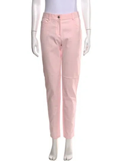 Pre-owned St John Straight Leg Pants In Pink