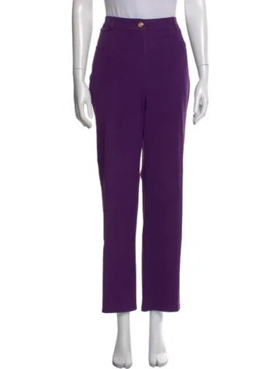 Pre-owned St John Straight Leg Pants In Purple