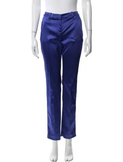 Pre-owned St John Straight Leg Pants In Purple