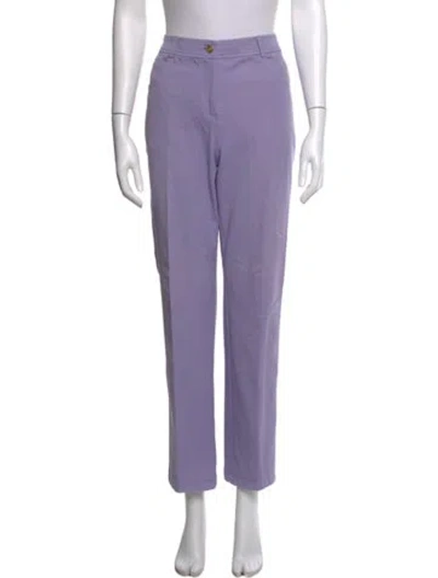 Pre-owned St John Straight Leg Pants In Purple
