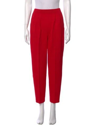 Pre-owned St John Straight Leg Pants In Red
