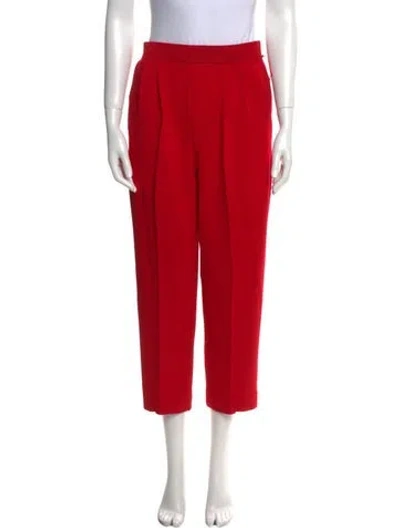 Pre-owned St John Straight Leg Pants In Red