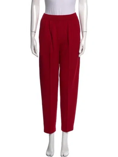 Pre-owned St John Straight Leg Pants In Red
