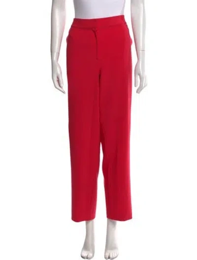 Pre-owned St John Straight Leg Pants In Red