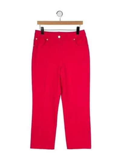 Pre-owned St John Straight Leg Pants In Red