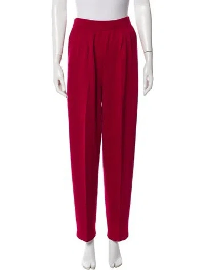 Pre-owned St John Straight Leg Pants In Red