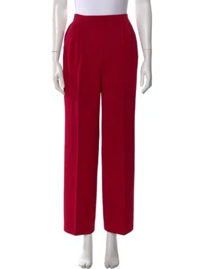 Pre-owned St John Straight Leg Pants In Red
