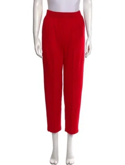 Pre-owned St John Straight Leg Pants In Red
