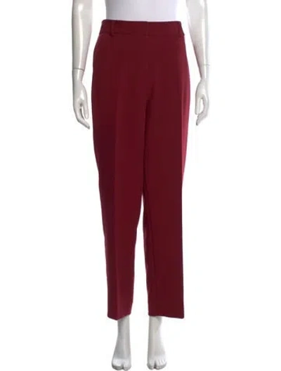 Pre-owned St John Straight Leg Pants In Red