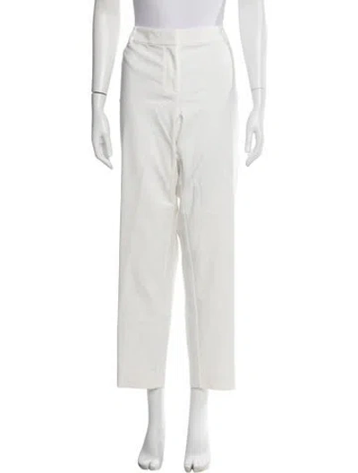 Pre-owned St John Straight Leg Pants In White