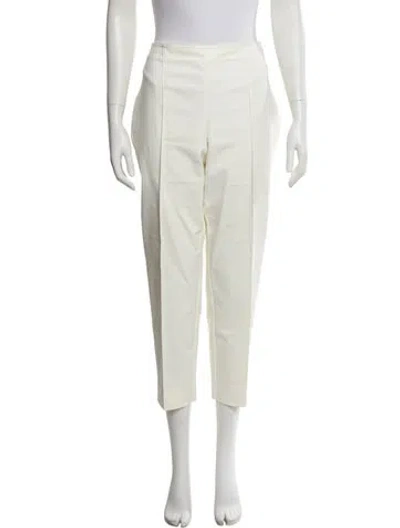 Pre-owned St John Straight Leg Pants In White