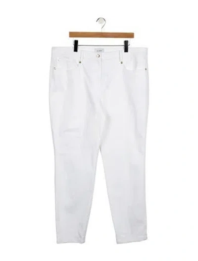 Pre-owned St John Straight Leg Pants In White