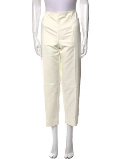 Pre-owned St John Straight Leg Pants In White