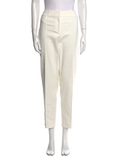 Pre-owned St John Straight Leg Pants In White