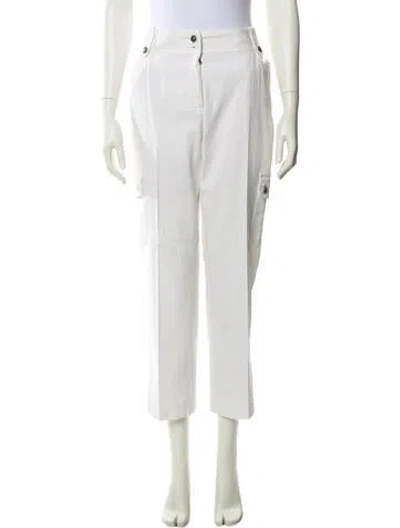 Pre-owned St John Straight Leg Pants In White