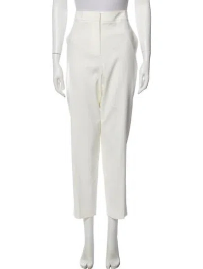 Pre-owned St John Straight Leg Pants In White