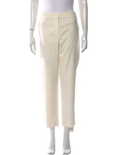 Pre-owned St John Straight Leg Pants In White