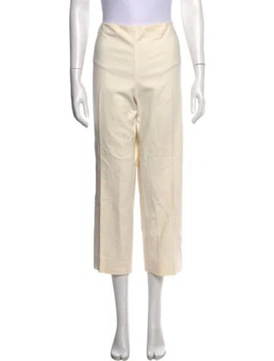 Pre-owned St John Straight Leg Pants In Yellow