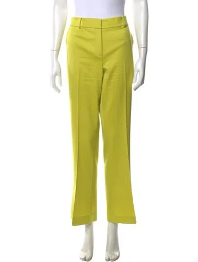 Pre-owned St John Straight Leg Pants In Yellow