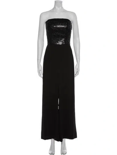 Pre-owned St John Strapless Jumpsuit In Black