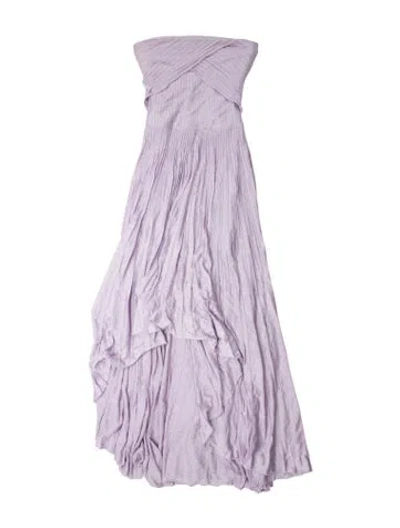 Pre-owned St John Strapless Long Dress In Purple