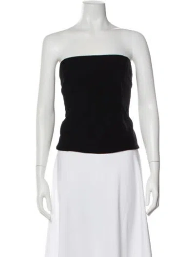 Pre-owned St John Strapless Top In Black