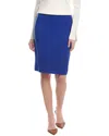 St John St. John Stretch Crochet Knit Skirt In Blue