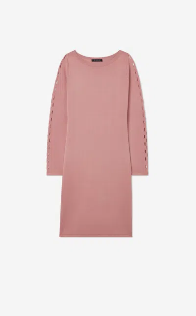 St John Stretch Knit Cut-out Dress In Dush