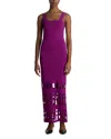 St John Stretch Knit Cut Out Gown In Azalea