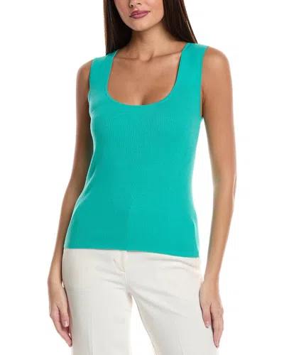 St John St. John Stretch Knit Shell In Green