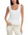 St John St. John Stretch Knit Shell In White