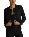 St John Stretch Linen Blend Jacket In Multi