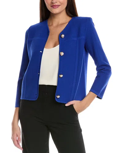 ST JOHN STRETCH PIQUE KNIT JACKET