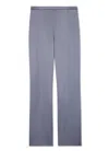 St John Stretch Satin Pant In Blue Slate