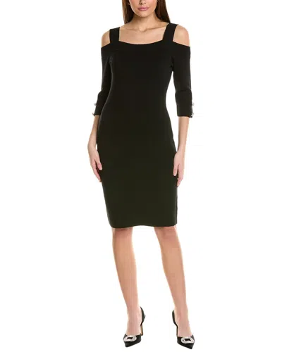 St John St. John Stretch Sheath Dress In Black