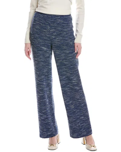 St John St. John Stretch Tweed Jersey Pull-on Pant In Blue