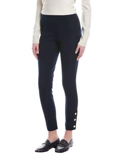 St John ‘diana' Flat Front Pressed Crease Straight Leg Pants In Black