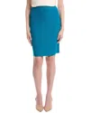 St John St. John Stretch Waffle Pique Skirt In Blue